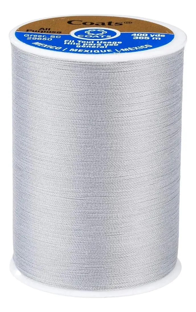 Linha de costura cinza multiuso Coats & Clark 400 Yards