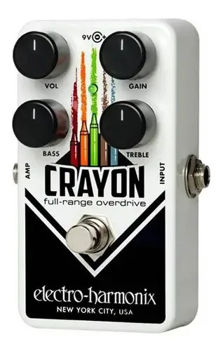 Pedal De Overdrive Electro Harmonix Crayon - E Cor Branco