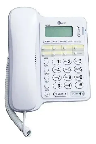 Telefone fixo Att White Id aguarda chamadas