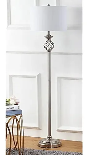 Coleção Safavieh Lighting Sophia Nickel, luminária de chão D