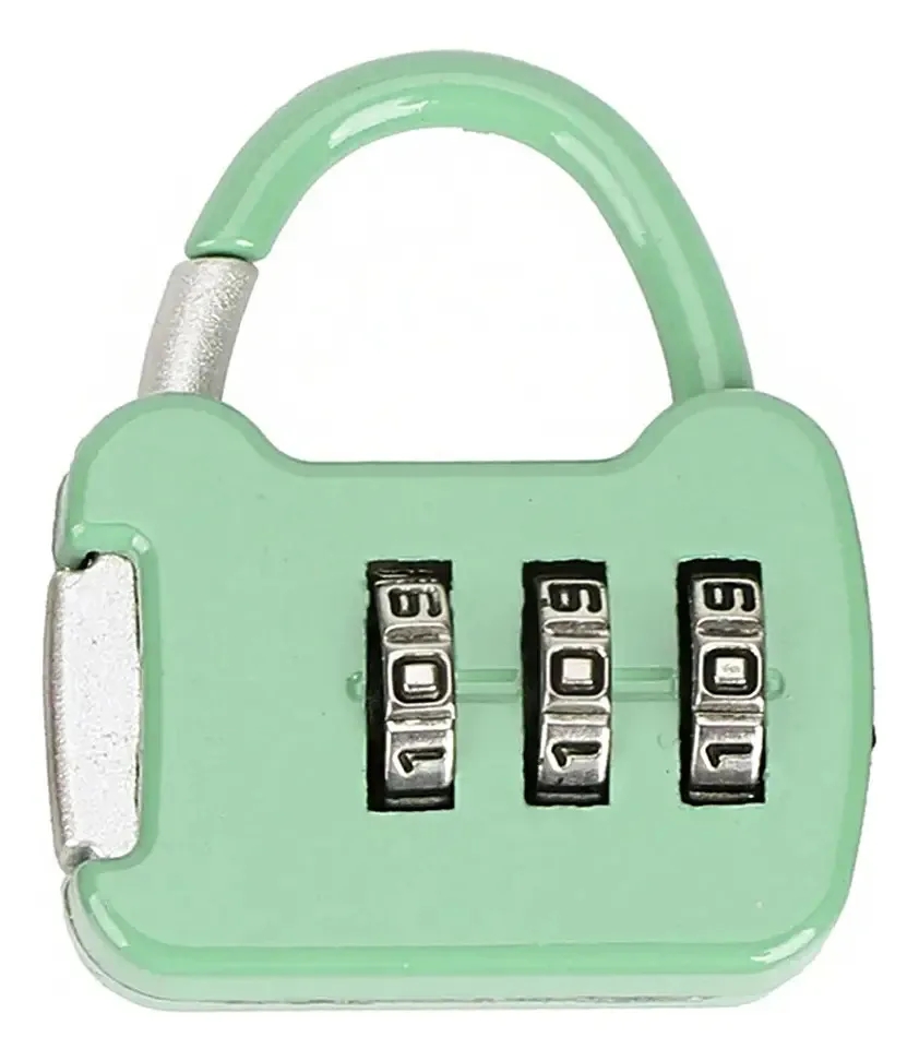 Kit 2 Cadeados Senha Numérica Verde DFJN Segurança para Mochilas