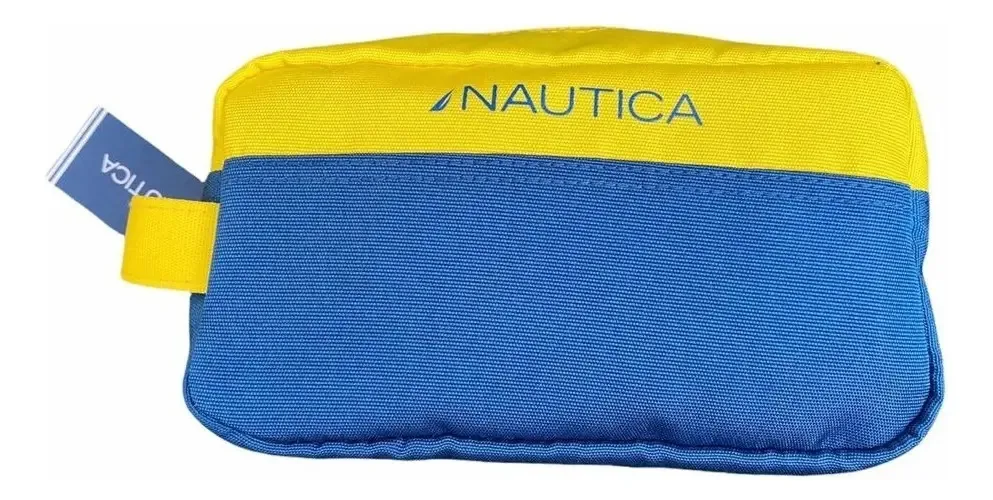 Bolsa masculina Nautica Color Block amarelo/azul