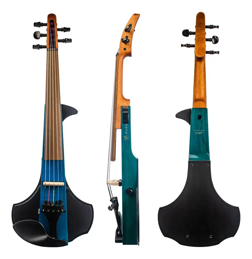 Violino Elétrico Auro Brazolim Azul 5 Cordas