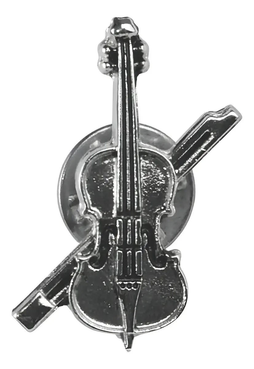 Broche Violoncelo Cromado Alfenas Metais Metálico 2.7cm