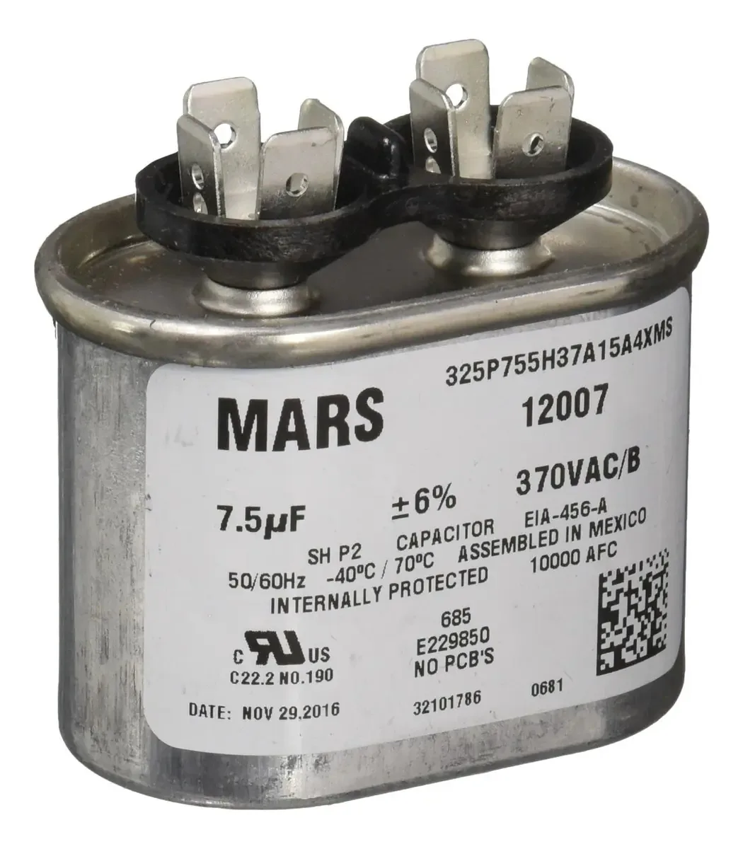 Capacitor Redondo 7.5 Mfd 370v Para Motores e Armaduras