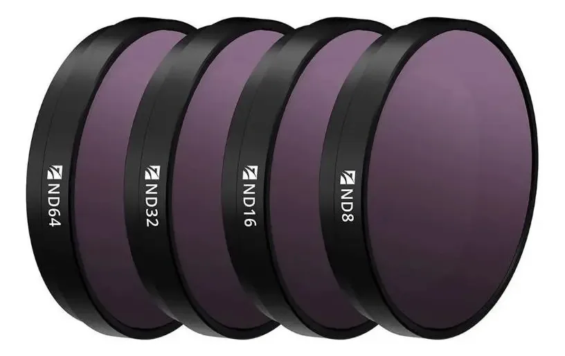 Filtros Densidade Neutra Freewell Compatíveis Insta360 GO 2 e 3 Kit ND8 ND16 ND32 ND64