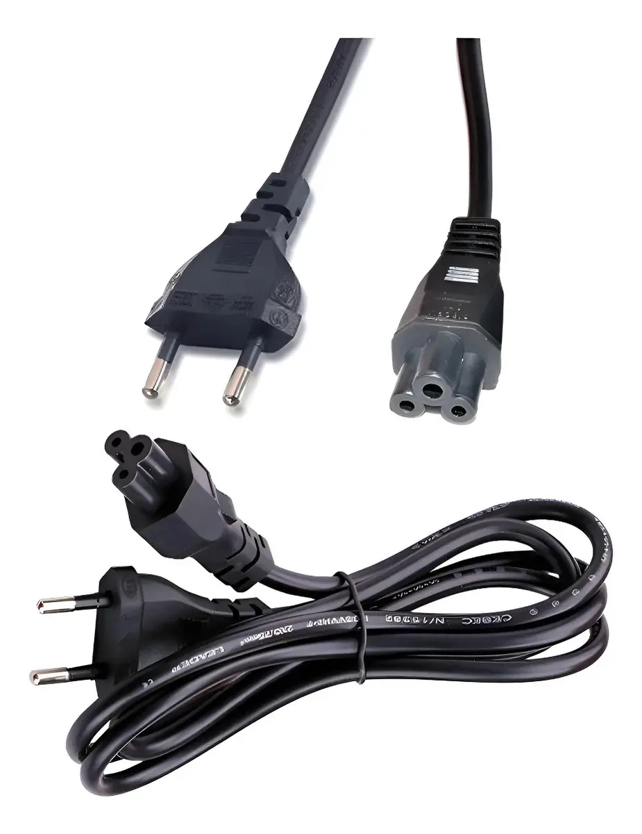Cabo de alimentação preto Triple Ac Clover