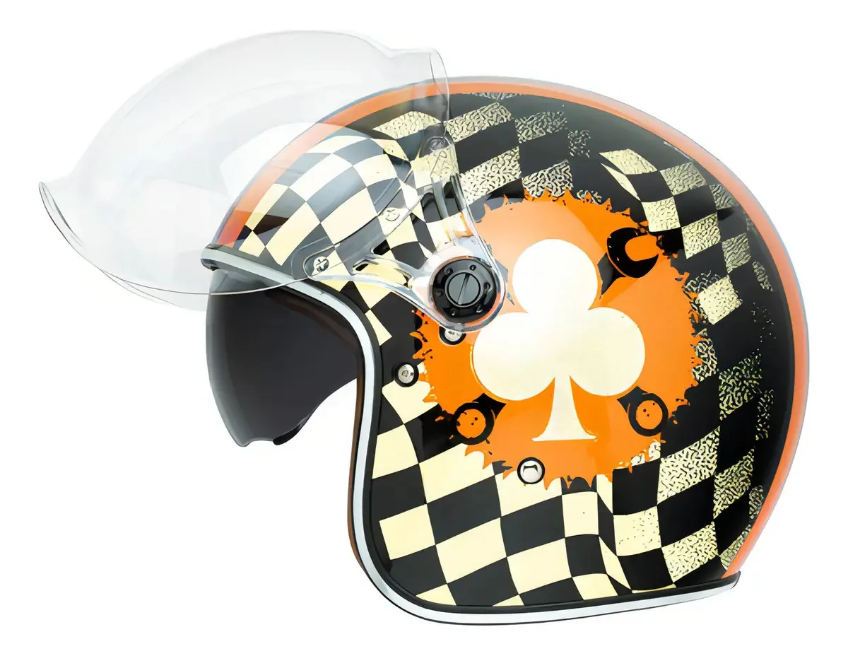 Capacete Hax, capacete Bubble dobrável, série Ace, Club Card