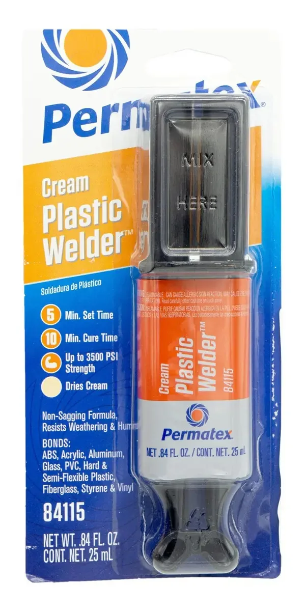 Permatex Solda Cola Plásticos Transparente Reservatórios Usa