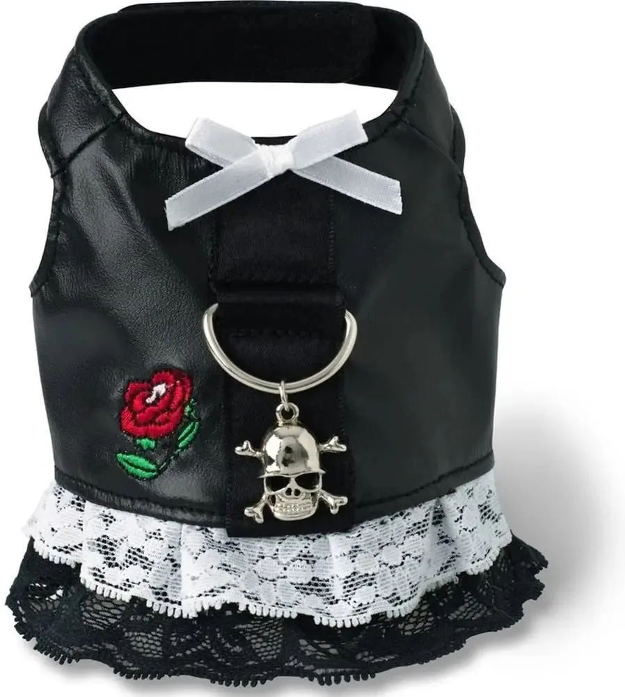 Arnês para vestidos de motociclista para cães, tamanho Xs