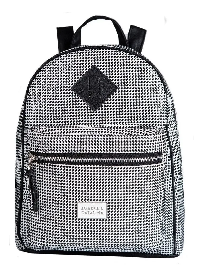 Mochila urbana feminina Tachitas Agarrate Catalina, cor branca