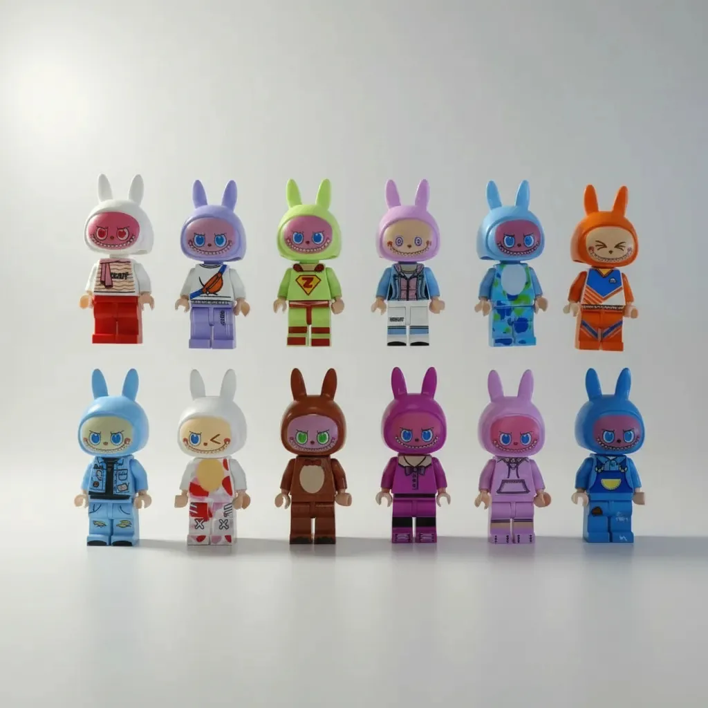 Conjunto de 12 bonecos da coleção Kawaii Bootleg Monster Armable