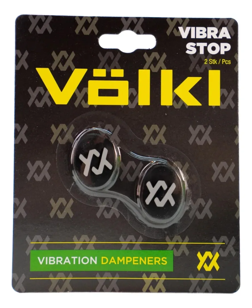 Raquete de tênis antivibração Volkl Vibrastop Pack X2 - cor Btu preta/cinza