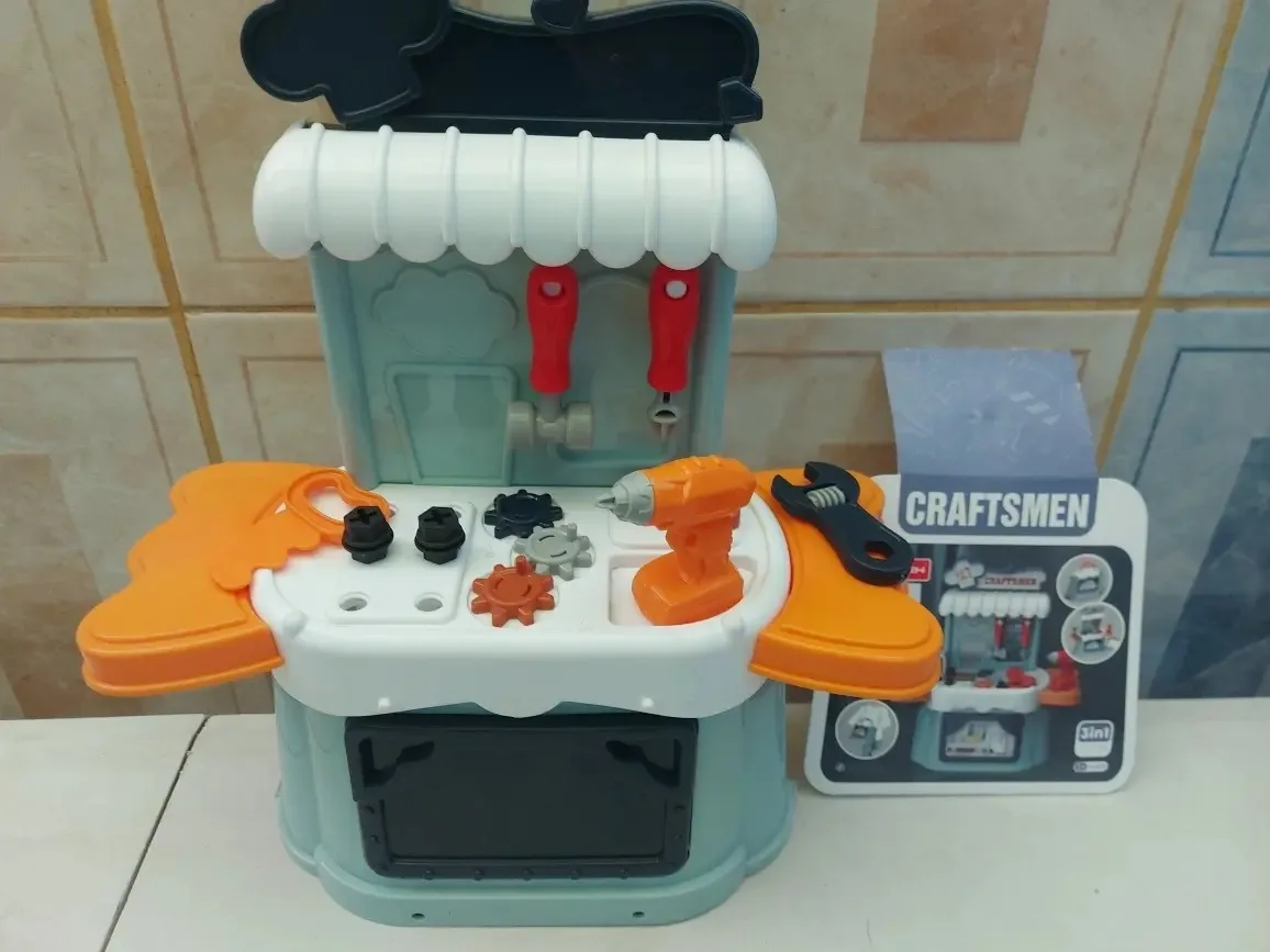 Conjunto de ferramentas de brinquedo Baby Boy, maleta infantil de trabalho