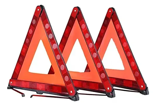 Atp Triângulo de Advertência Triangular, Triângulo, Advertência de Emergência, Refletor Triangular, Kit de 3 Unidades