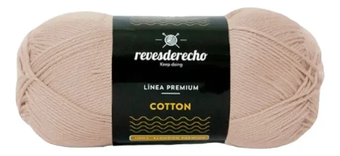 Pacote de 3 algodões/algodão premium na parte traseira direita, 100 grs, cor: bege, areia 0005