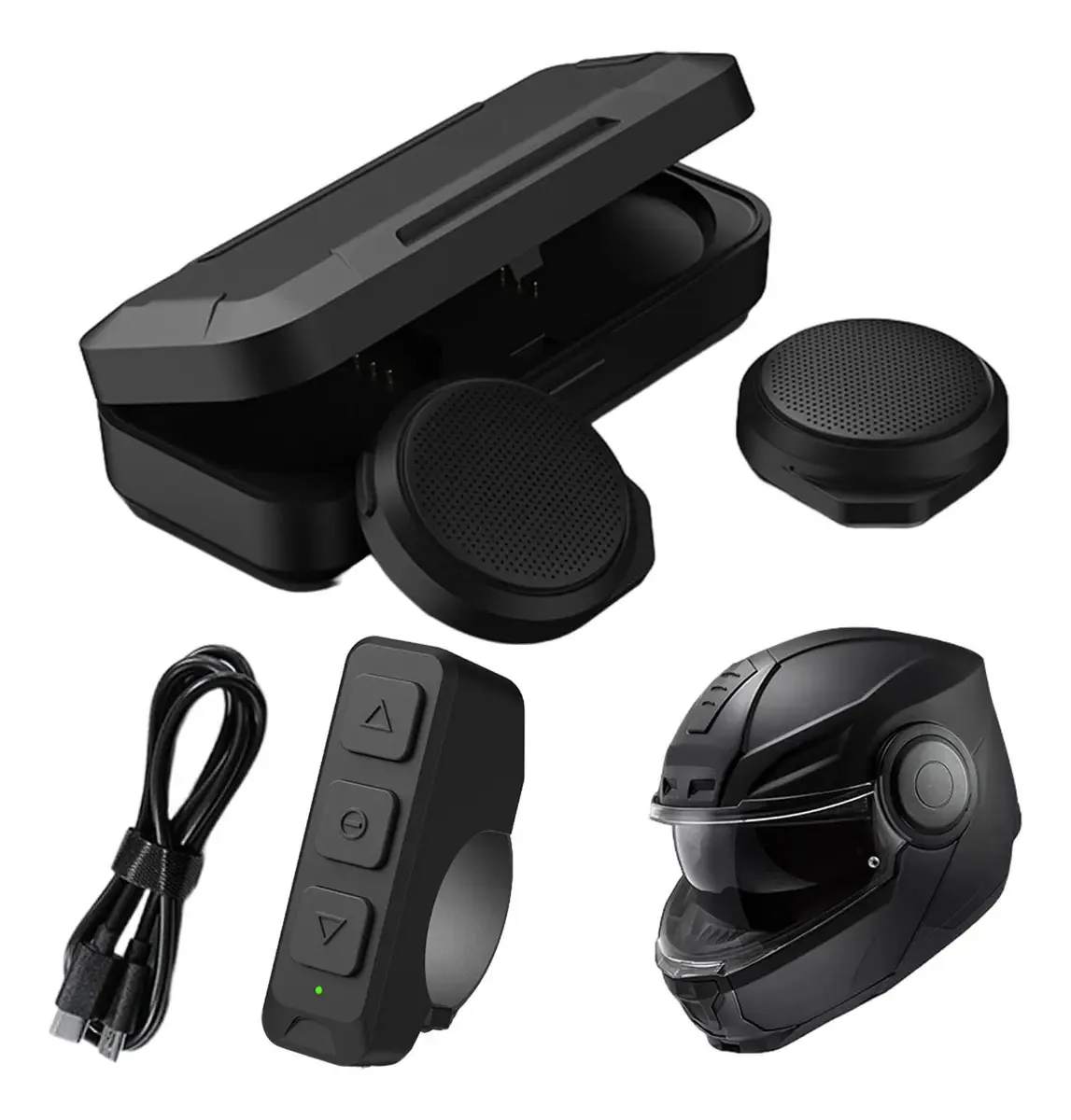 Intercomunicadores para motos Shakven Modelo desconocido color preto por unidad