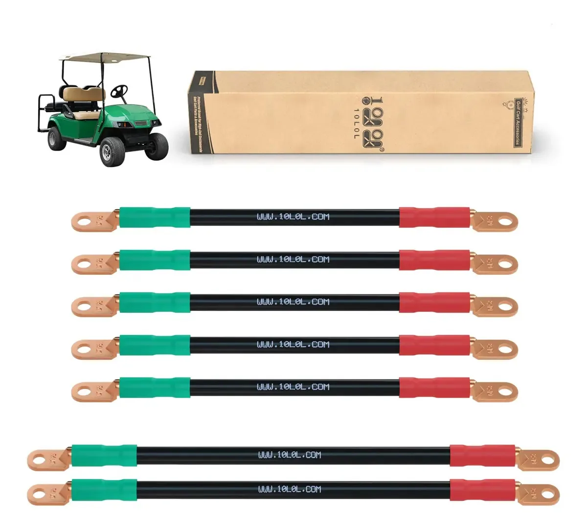 Cabos de bateria de 100 l para carrinho de golfe, calibre 4 para