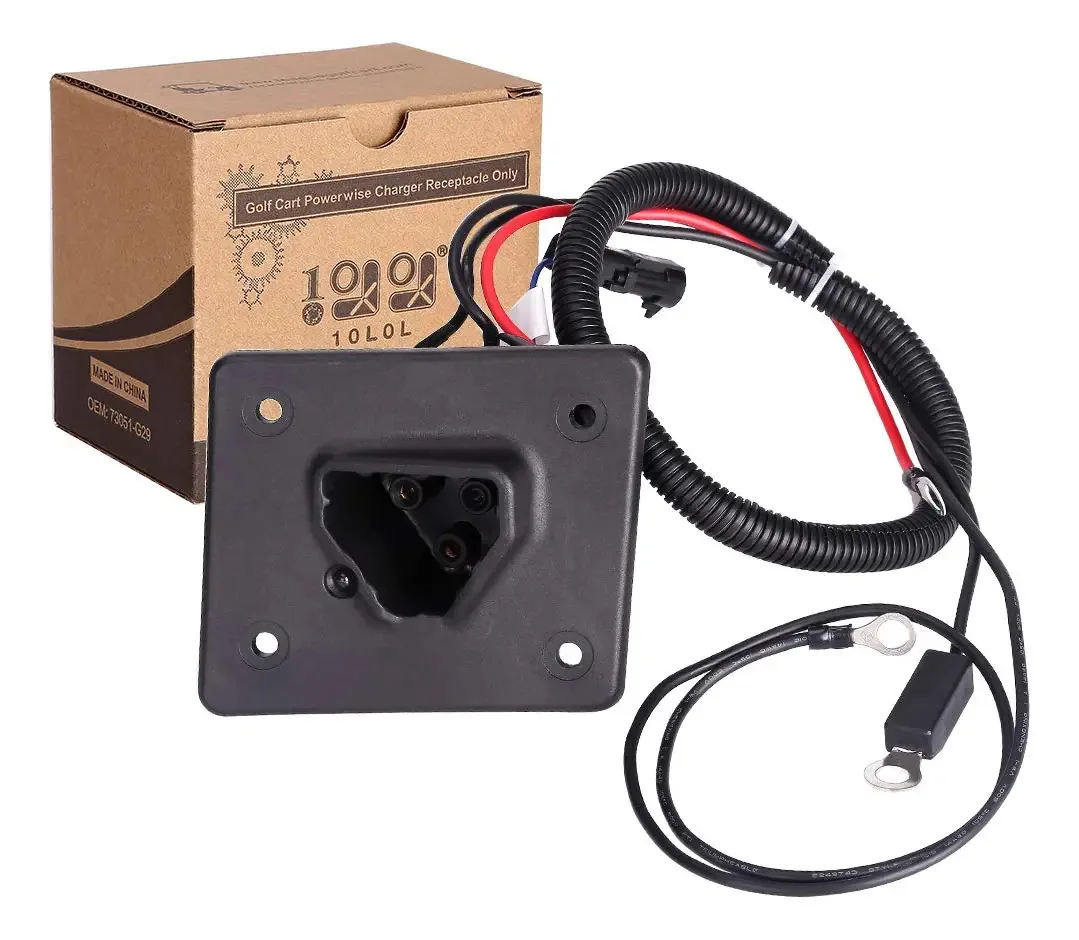 10l0l Receptáculo do Carregador de 48 V para Carrinho de Golfe Ezgo Rxv e Txt, Oem# 602529