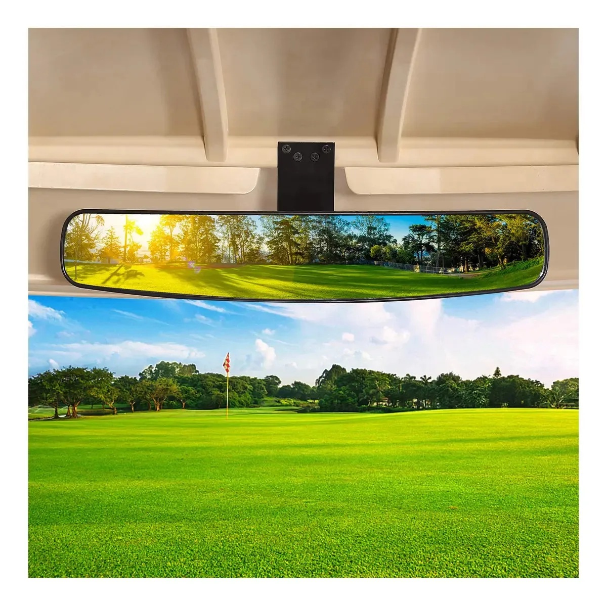 10l0l Espelho Panorâmico Convexo para Carrinho de Golfe Ezgo, Club Car, Yamaha, Espelho Retrovisor para Carrinho de Golfe