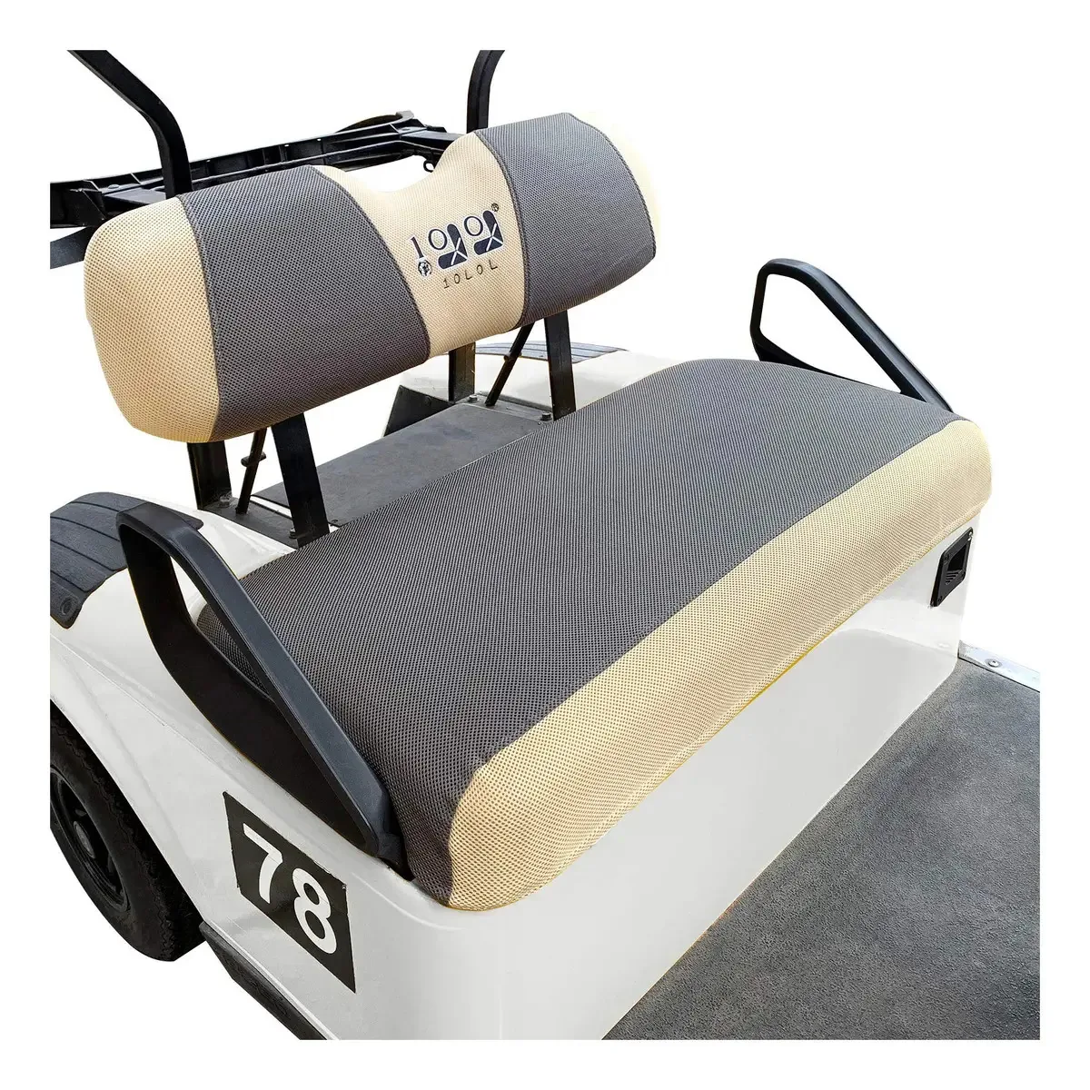 10l0l Capas De Assento Para Carrinho De Golfe Para Ezgo Txt Rxv E Club Car Ds A Partir De 2000, Tecido De Malha Respirável Lavável, Cor Cinza E Bege
