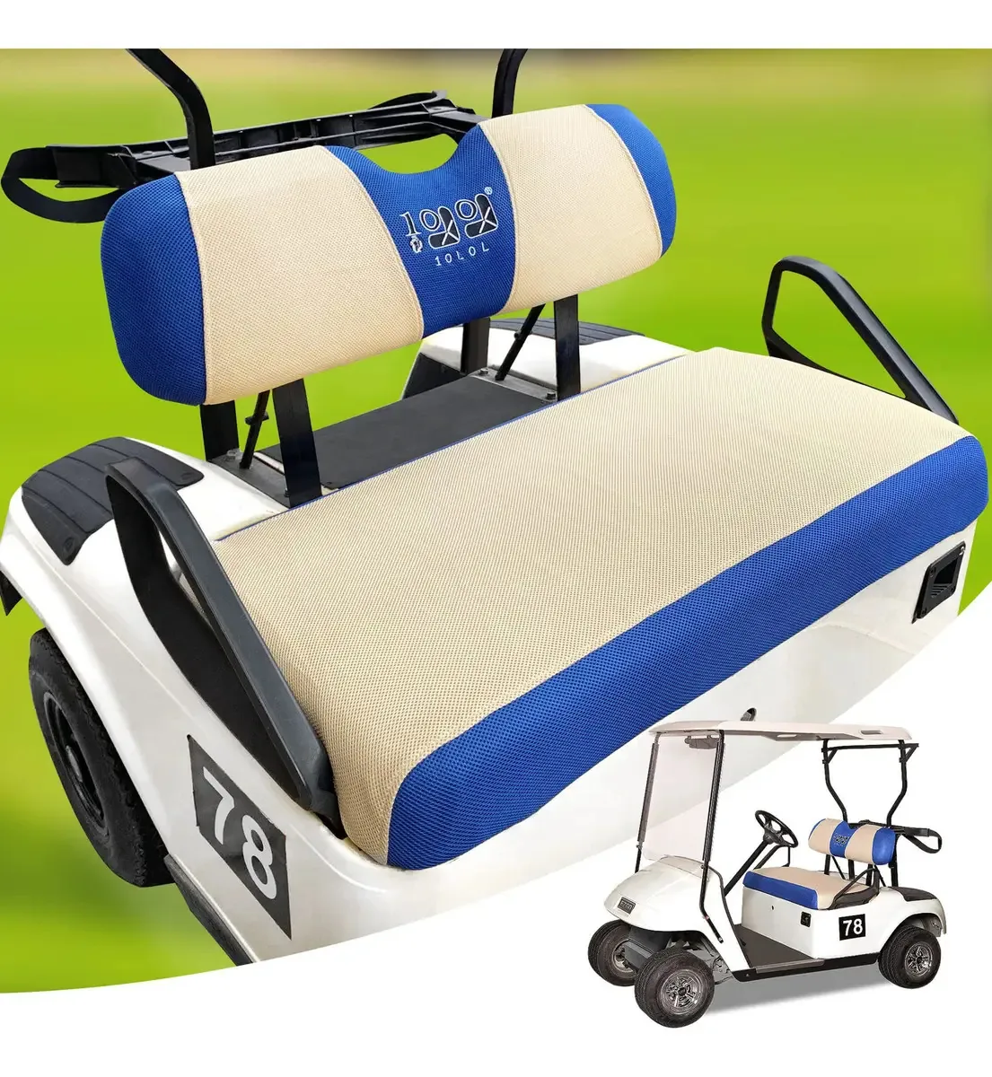 10l0l Capas Universais De Assento Para Carrinho De Golfe, Para Carrinho De Golfe, Durável, Respirável, Ajusta-se Como Uma Luva Para Ezgo Txt Rxv Club Car Ds, Fácil De Instalar