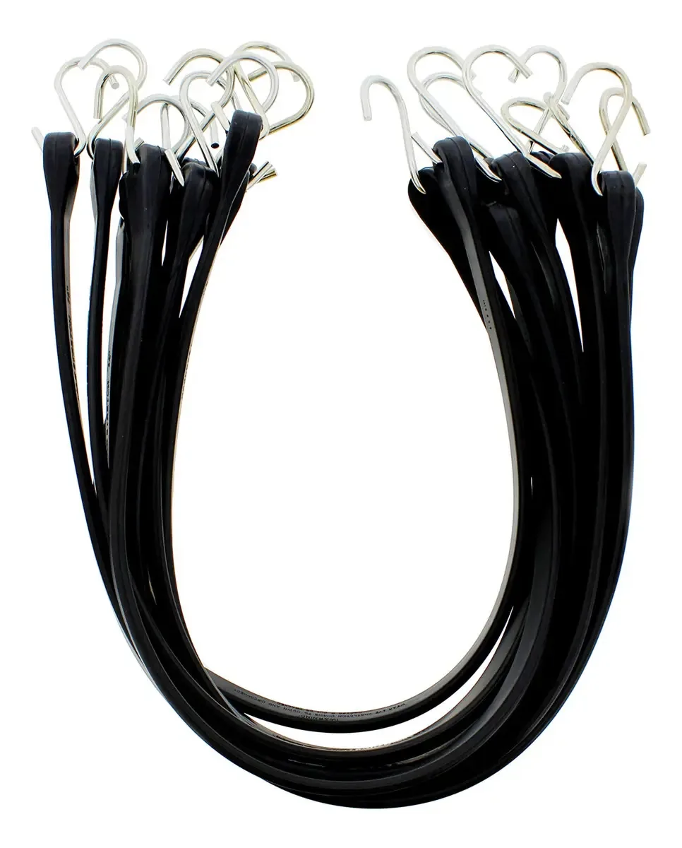 Cordões elásticos de borracha Epdm, tiras de gravata preta
