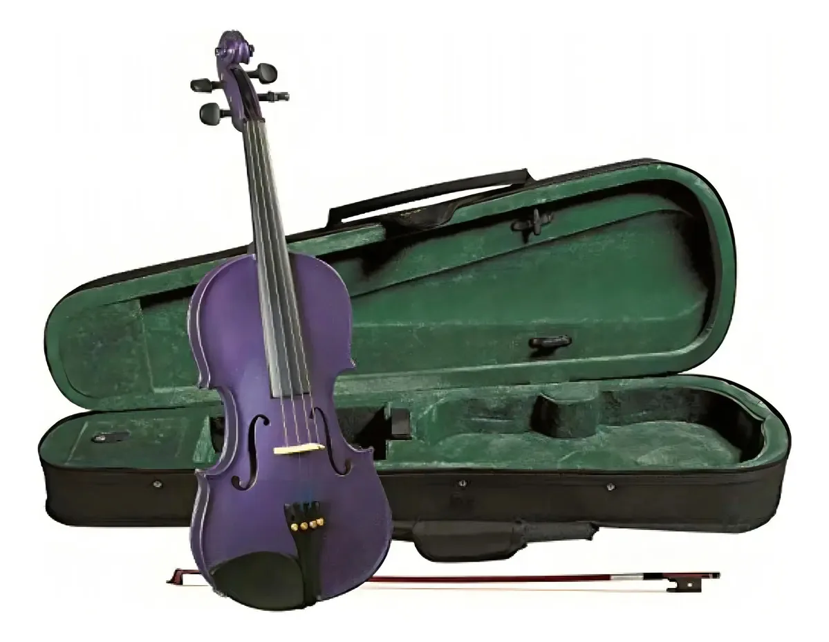 Violino Cremona Premier para iniciantes, roxo cintilante