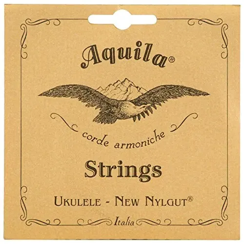Cordas de ukulele Aquila Aq-8 Concert, G baixo, conjunto de 4 cordas, New Nylgut