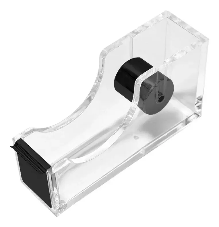 Dispensador de fita acrílica preta Multibey Transparent Pa