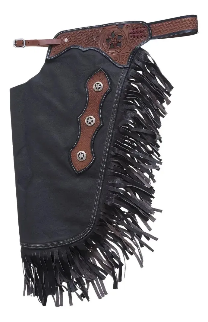 Tough 1 Premium - Tachinhas de Couro Liso com Filigrana de Trama de Cesta, Marrom, Pequeno