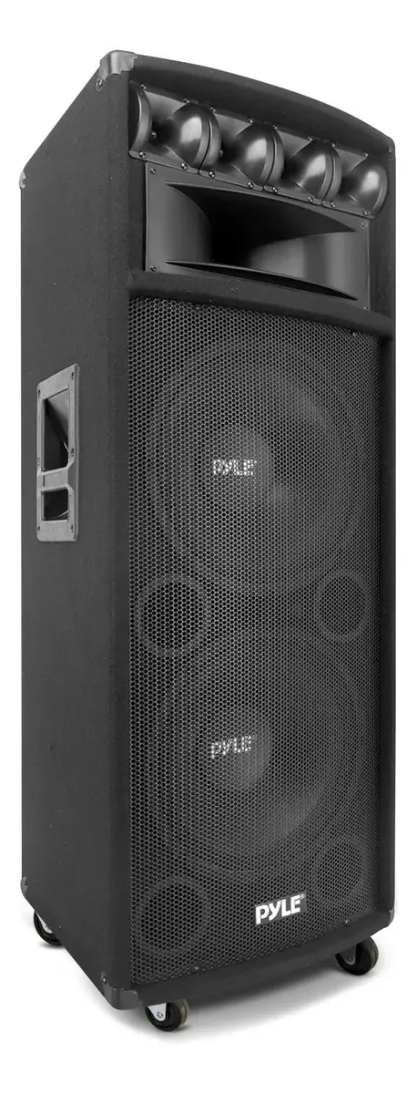 Caixas de Som Pyle Torre 2 Woofer Tweeter Cor Preta - Som Potente e Estilo Moderno