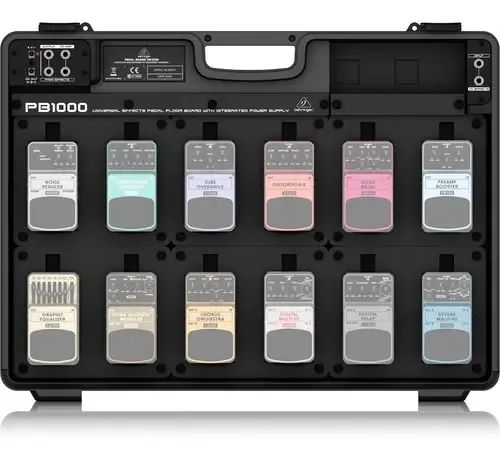 Estojo Behringer Pb1000 para 12 pedais de pedaleira com fonte preta