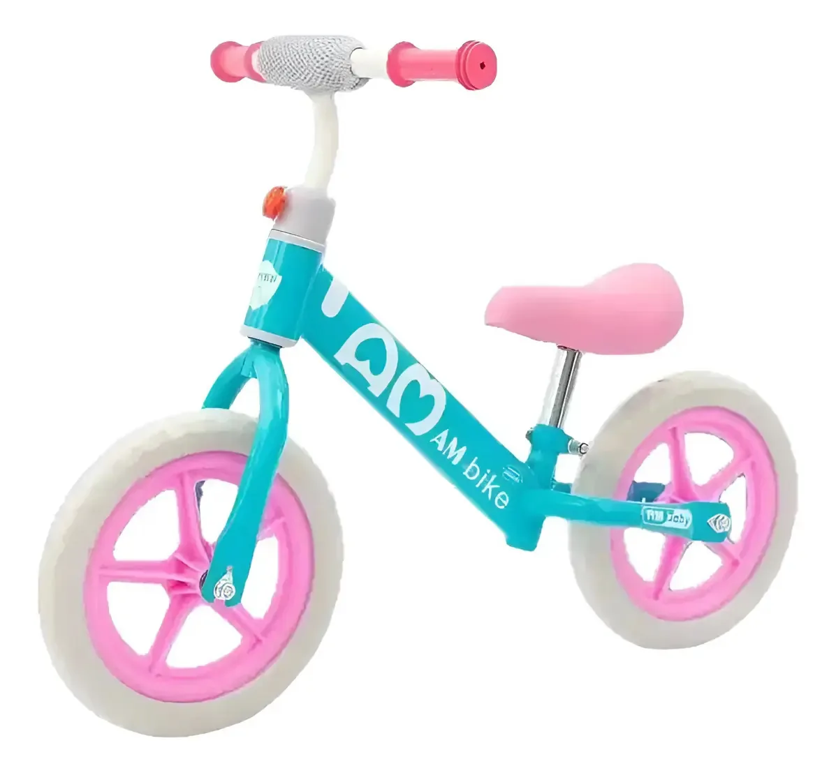 Bicicleta de equilíbrio de aprendizagem para crianças sem pedais, cores: rosa
