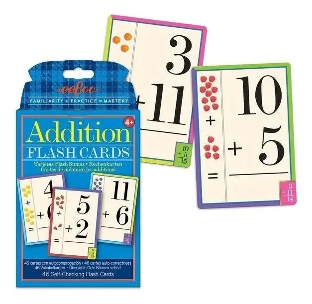 Suma Flashcards Cartões de memória didáticos para crianças Eeboo
