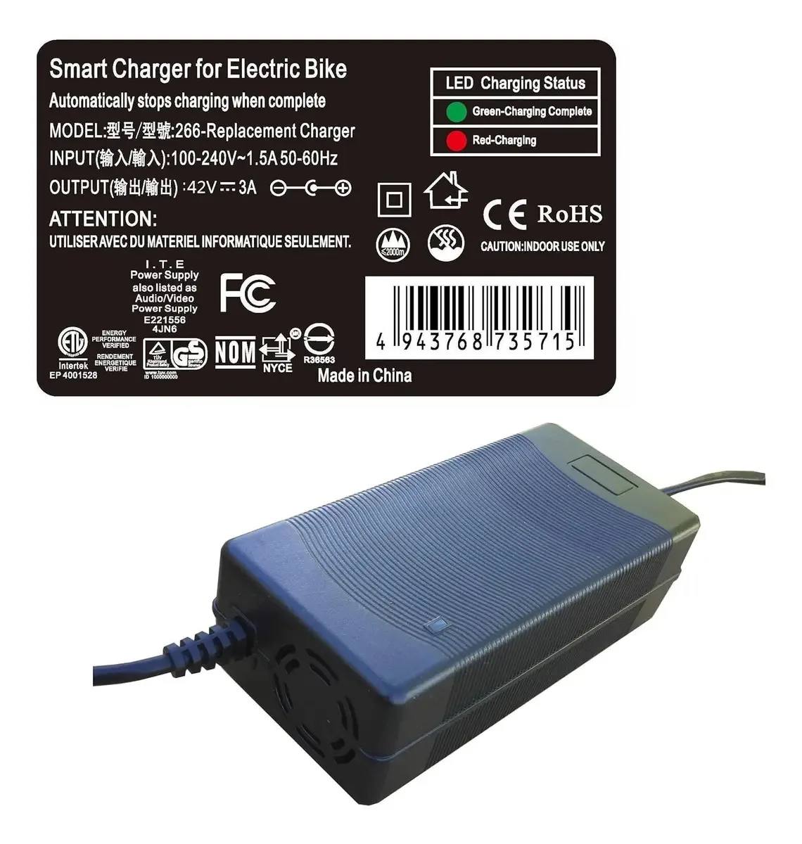 Carregador GT POWER 12V para veículos de brinquedo