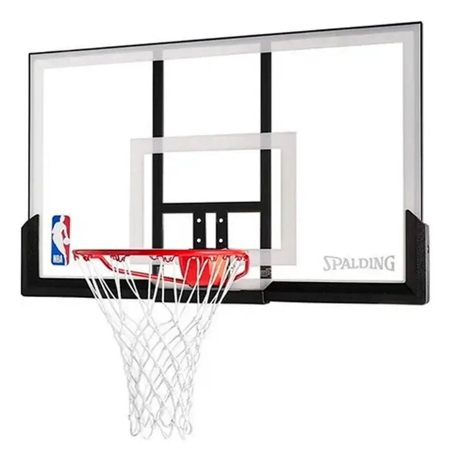 Cesta de acrílico Spalding 54 Performance e tabuleiro de basquete vermelho