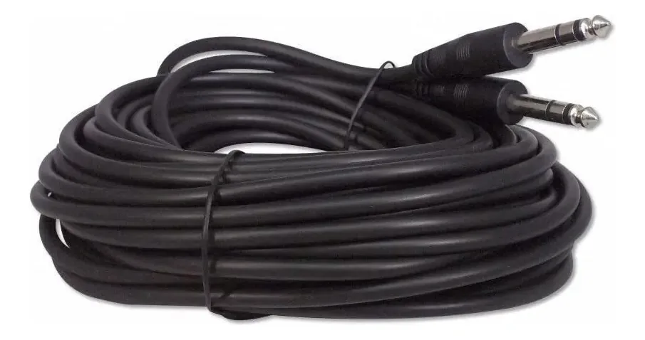 Cabo estéreo de 6,3 mm 1/4 macho para Mach, microfone/50 pés