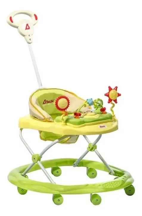 Andadores para bebês com bastão musical, cor do sol, verde