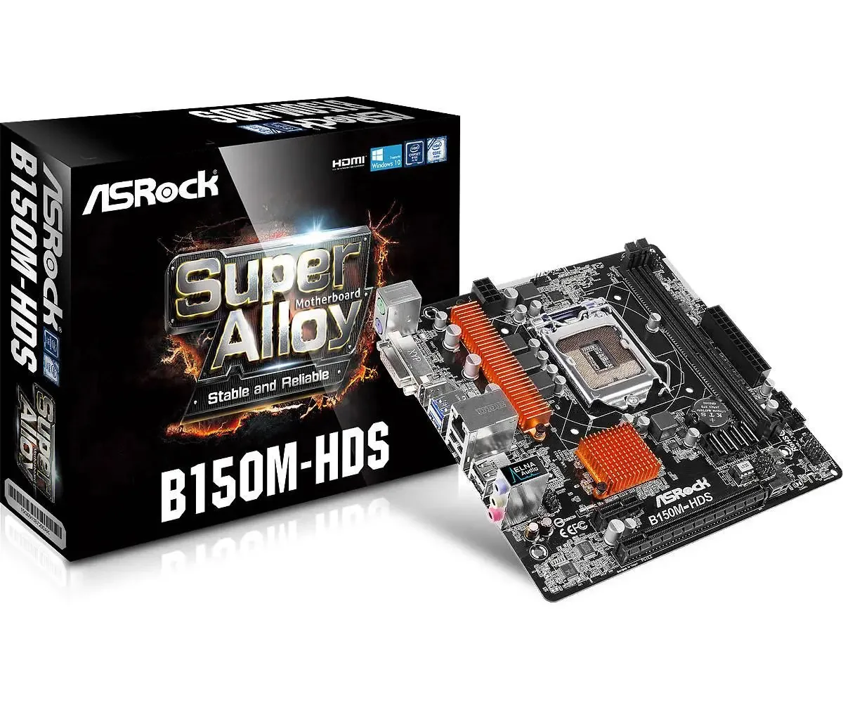 Mãe Asrock B150m-HDs Intel 1151 Skylake Socket 1151