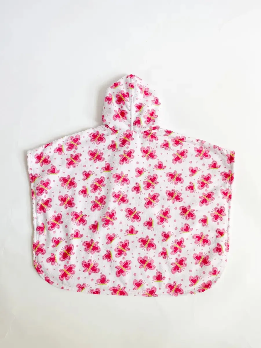 Toalha de bebê Martha Arvizu, ponchos, toalhas com design de flores brancas - borboletas