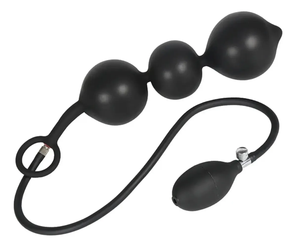 Plug Anal Inflável Expansor Com Anel Peniano 24,6x2,7cm