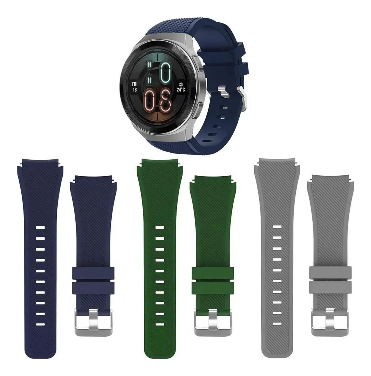 Kit 3 Pulseiras 22mm Para Huawei Gt2e