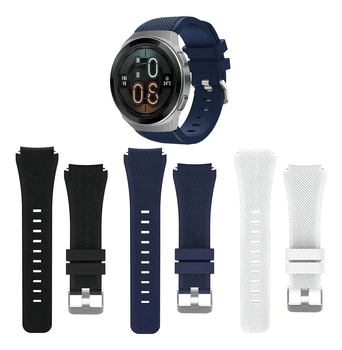 Kit 3 Pulseiras 22mm Para Huawei Gt2e
