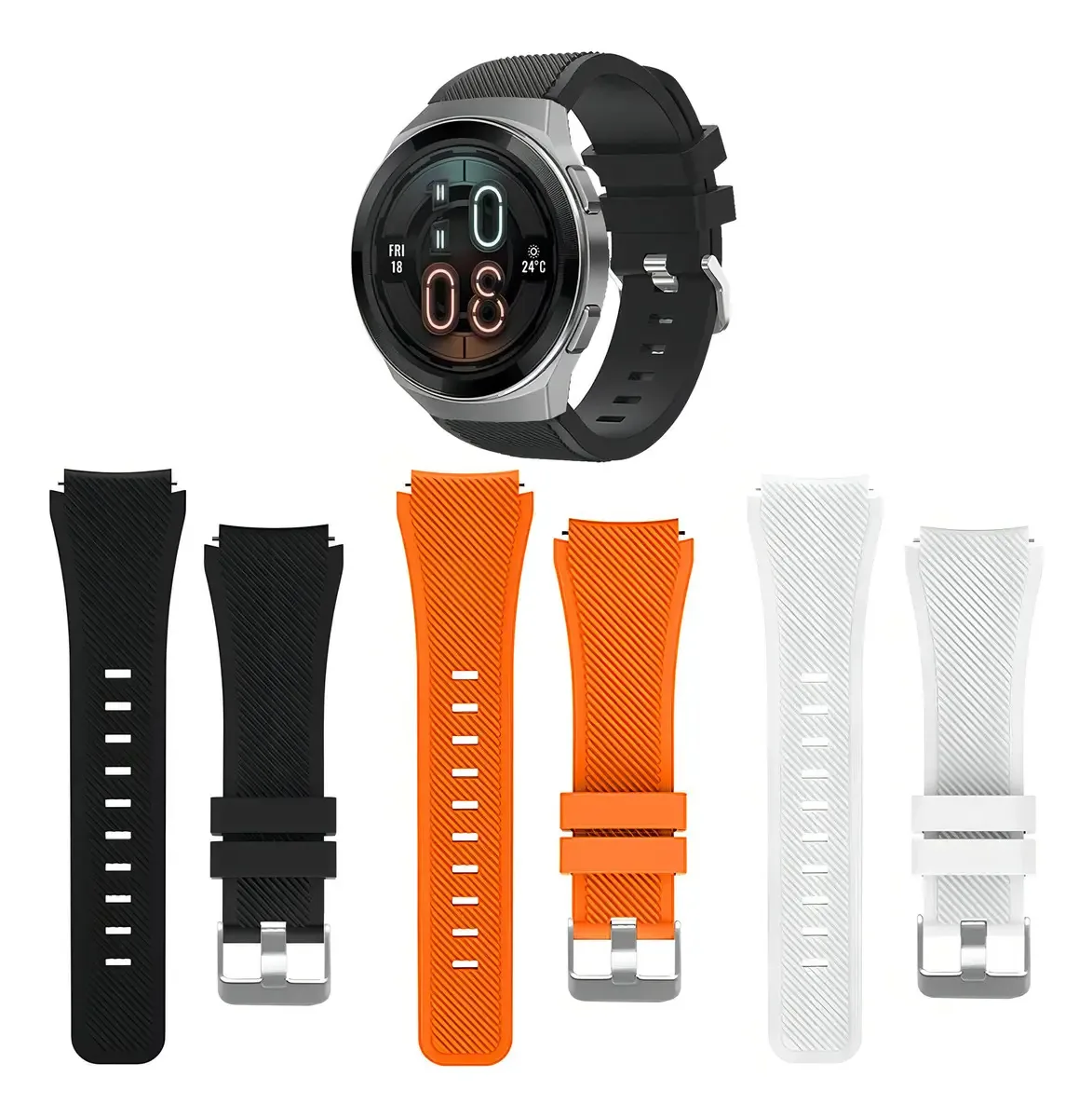 Kit 3 Pulseiras 22mm Para Huawei Gt2e