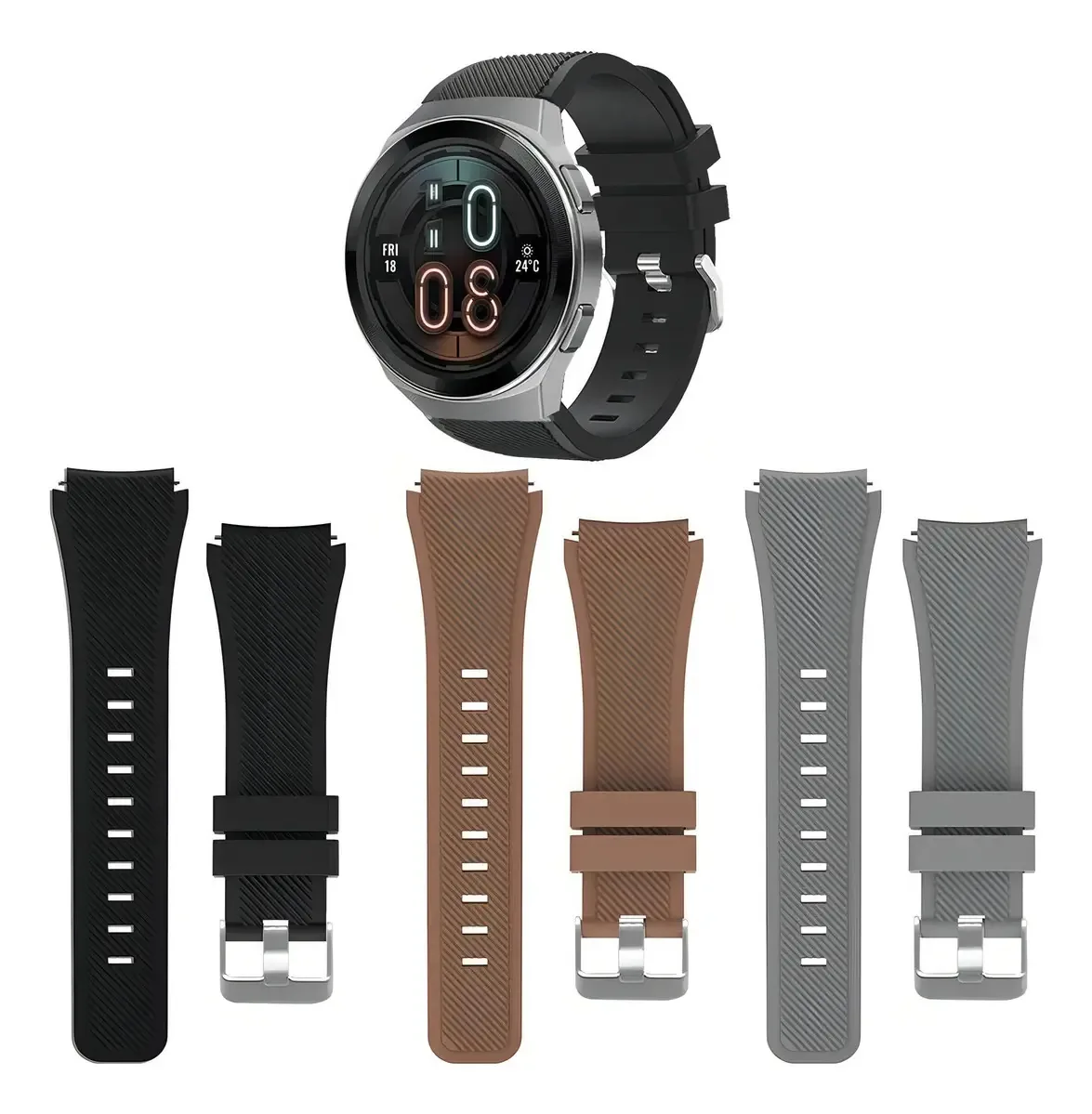 Kit 3 Pulseiras 22mm Para Huawei Gt2e