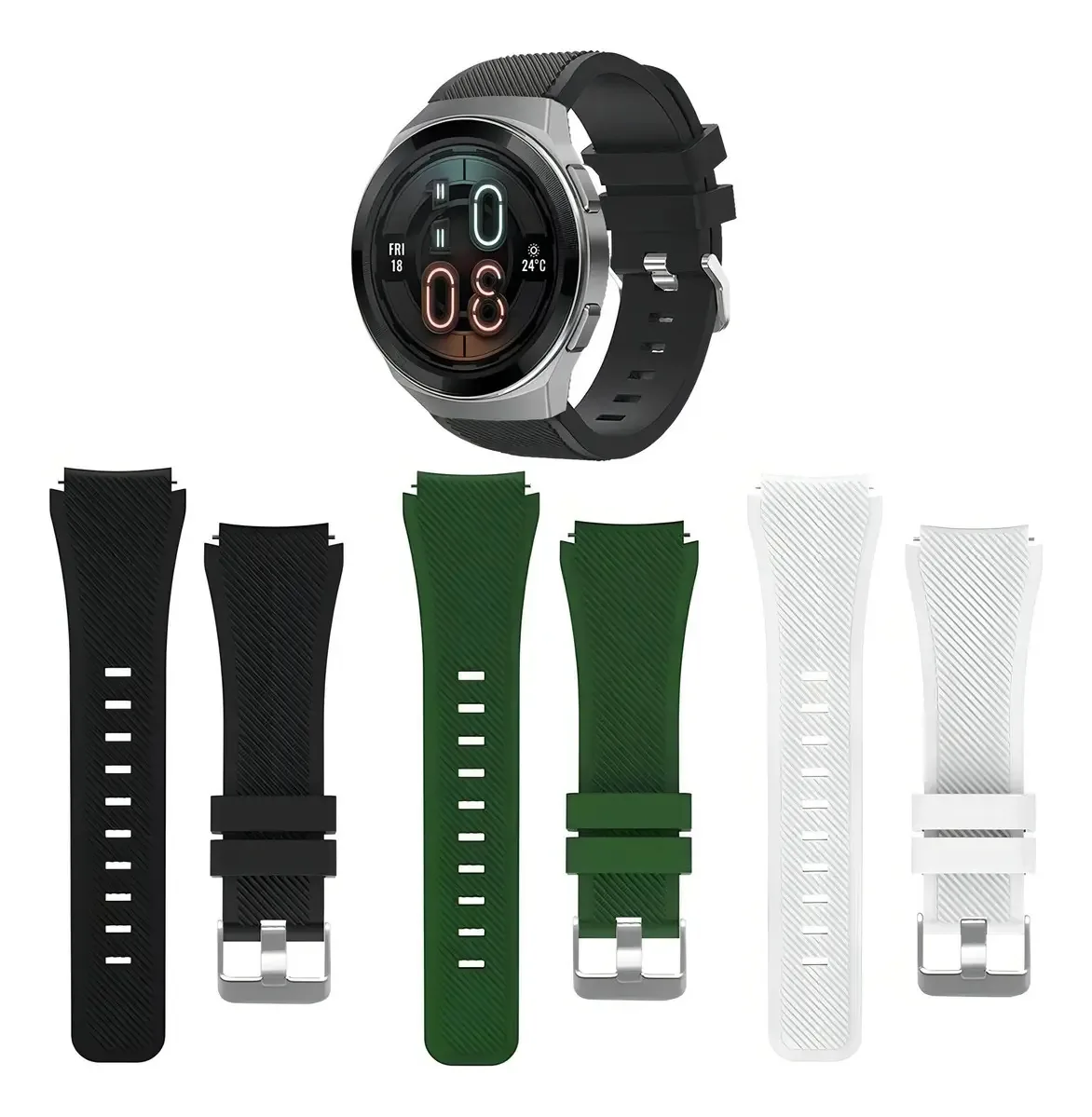Kit 3 Pulseiras 22mm Para Huawei Gt2e