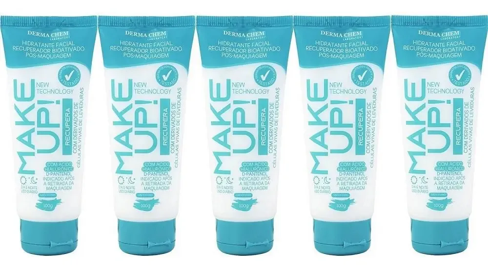 Kit 5 Hidratante Recuperador Bioativado Pos Maquiagem 100g