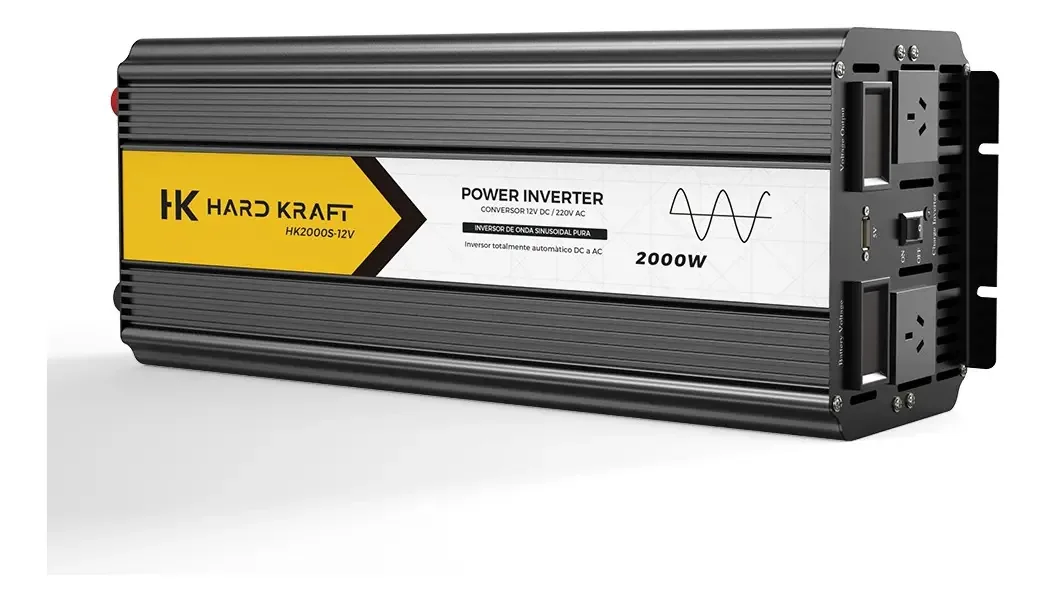 Inversor de corrente de onda pura 2000w 12v 220v Digital Usb