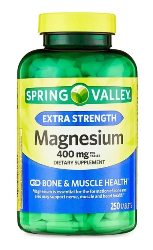 Magnésio Magnésio 400 mg 250 comprimidos Spring Valley Bones Sabor Neutro